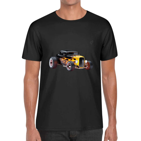 Mens 100% Cotton - Flaming Hot Rod - Mr.Shit