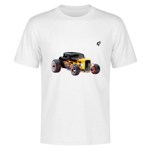 Mens 100% Cotton - Flaming Hot Rod - Mr.Shit