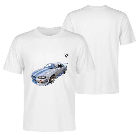 Mens 100% Cotton - Nissan Skyline R34 - Mr.Shit