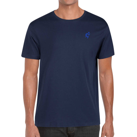 Mr.Shit Mens 100% Cotton T-Shirt - Dark Blue Logo Men's T-Shirts 32 $