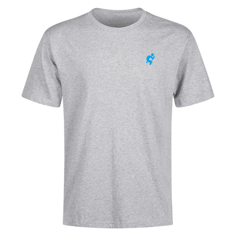 Mr.Shit Mens 100% Cotton T-Shirt - Light Blue Logo Men's T-Shirts 32 $