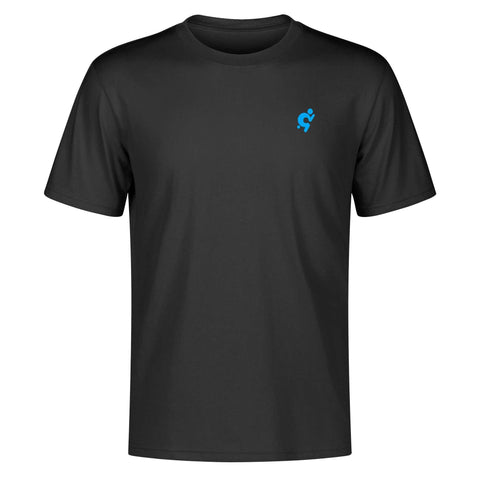 Mr.Shit Mens 100% Cotton T-Shirt - Light Blue Logo Men's T-Shirts 32 $