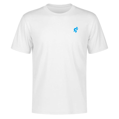 Mr.Shit Mens 100% Cotton T-Shirt - Light Blue Logo Men's T-Shirts 32 $