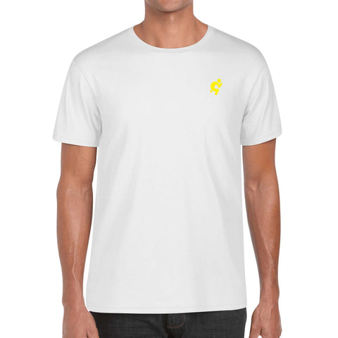 Mr.Shit Mens 100% Cotton T-Shirt - Yellow Logo Men's T-Shirts 32 $