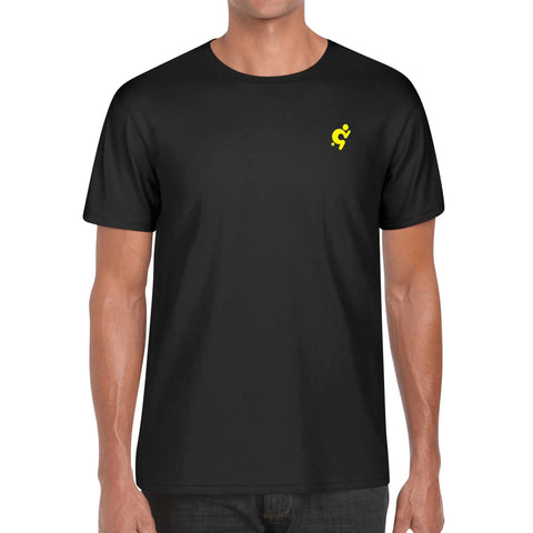 Mr.Shit Mens 100% Cotton T-Shirt - Yellow Logo Men's T-Shirts 32 $