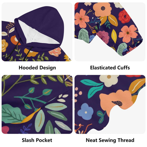 Mr.Shit Womens Hoodie - Floral 2 Women's Hoodies 39 $