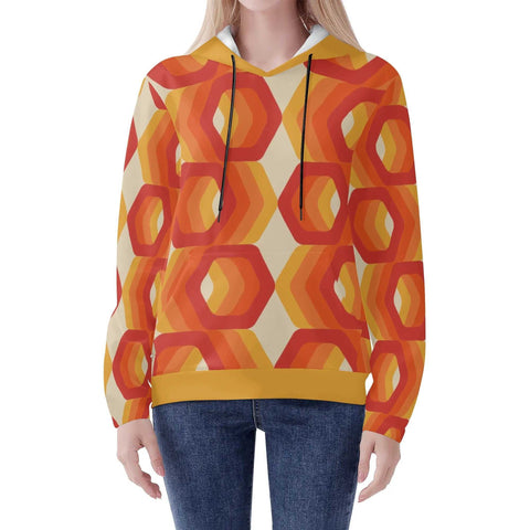 Mr.Shit Womens Hoodie - Orange Retro 12 Women's Hoodies 39 $