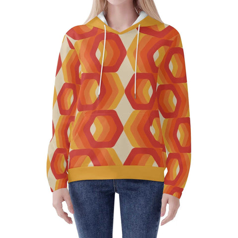 Mr.Shit Womens Hoodie - Orange Retro 12 Women's Hoodies 39 $