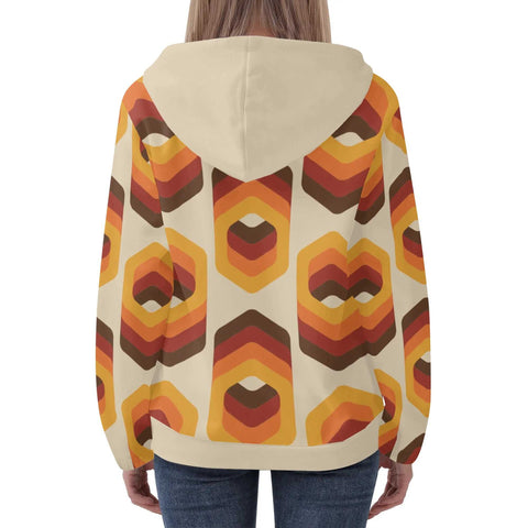 Mr.Shit Womens Hoodie - Orange Retro 13 Women's Hoodies 39 $