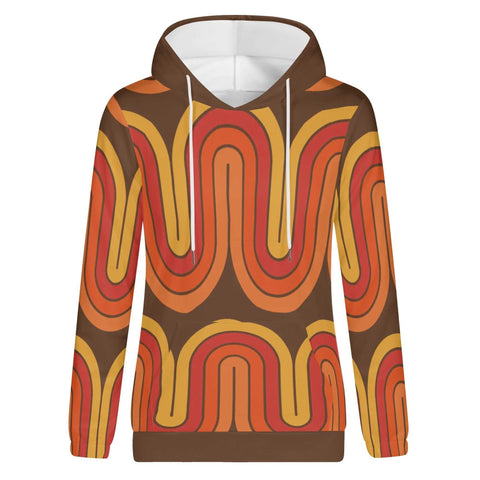 Mr.Shit Womens Hoodie - Orange Retro 4 Women's Hoodies 39 $