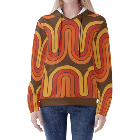 Mr.Shit Womens Hoodie - Orange Retro 4 Women's Hoodies 39 $