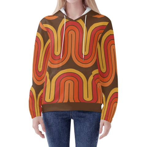 Mr.Shit Womens Hoodie - Orange Retro 4 Women's Hoodies 39 $