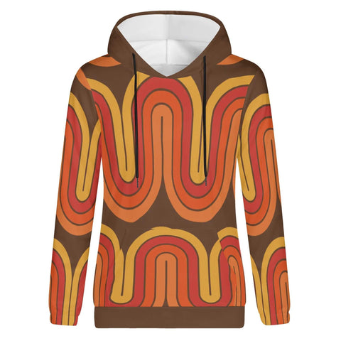Mr.Shit Womens Hoodie - Orange Retro 4 Women's Hoodies 39 $