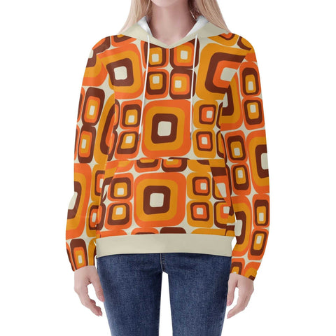 Mr.Shit Womens Hoodie - Orange Retro Women's Hoodies 39 $