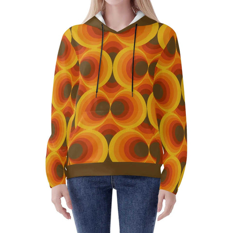 Mr.Shit Womens Hoodie - Orange Retro 7 Women's Hoodies 39 $