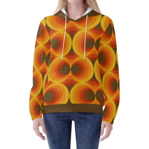 Mr.Shit Womens Hoodie - Orange Retro 7 Women's Hoodies 39 $