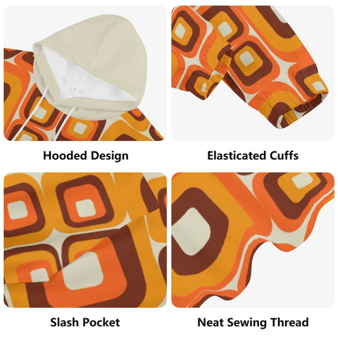Mr.Shit Womens Hoodie - Orange Retro Women's Hoodies 39 $