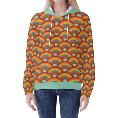 Mr.Shit Womens Hoodie - Orange Retro 9 Women's Hoodies 39 $