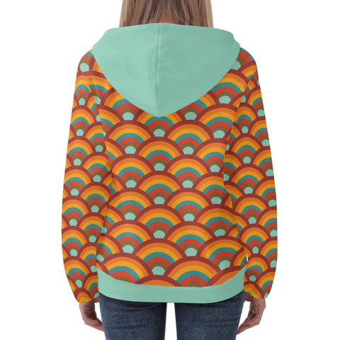 Mr.Shit Womens Hoodie - Orange Retro 9 Women's Hoodies 39 $