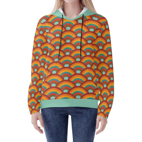 Mr.Shit Womens Hoodie - Orange Retro 9 Women's Hoodies 39 $