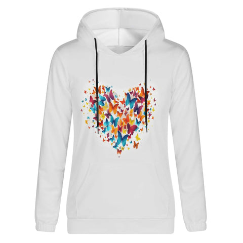 Mr.Shit Womens Hoodie - Rainbow Butterfly Heart Women's Hoodies 39 $