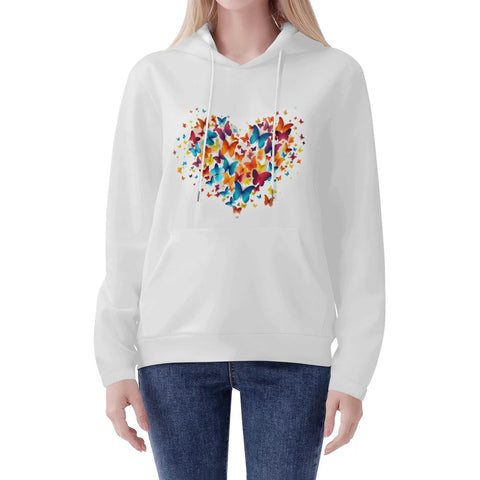 Mr.Shit Womens Hoodie - Rainbow Butterfly Heart Women's Hoodies 39 $