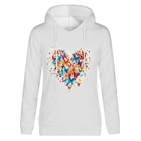 Mr.Shit Womens Hoodie - Rainbow Butterfly Heart Women's Hoodies 39 $