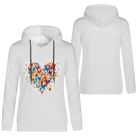 Mr.Shit Womens Hoodie - Rainbow Butterfly Heart Women's Hoodies 39 $