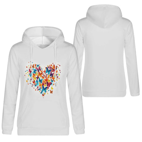 Mr.Shit Womens Hoodie - Rainbow Butterfly Heart Women's Hoodies 39 $