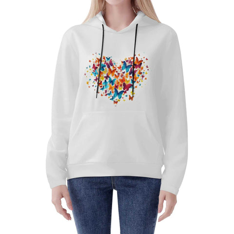 Mr.Shit Womens Hoodie - Rainbow Butterfly Heart Women's Hoodies 39 $