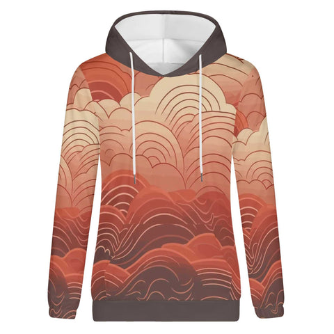 Mr.Shit Womens Hoodie - Red Clouds Women's Hoodies 39 $