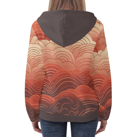 Mr.Shit Womens Hoodie - Red Clouds Women's Hoodies 39 $