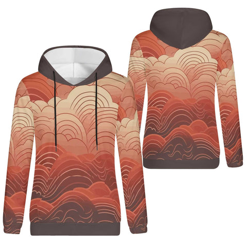 Mr.Shit Womens Hoodie - Red Clouds Women's Hoodies 39 $