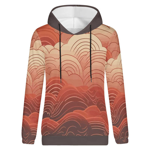 Mr.Shit Womens Hoodie - Red Clouds Women's Hoodies 39 $