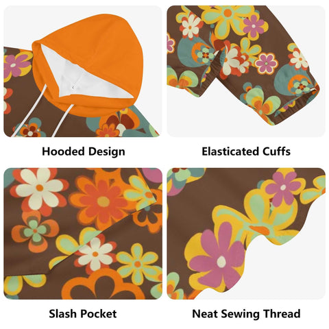 Mr.Shit Womens Hoodie - Retro Floral 2 Women's Hoodies 39 $