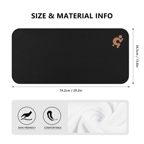 Mr.Shit Gym Towel - Black - Brown Logo All Towels 26 $