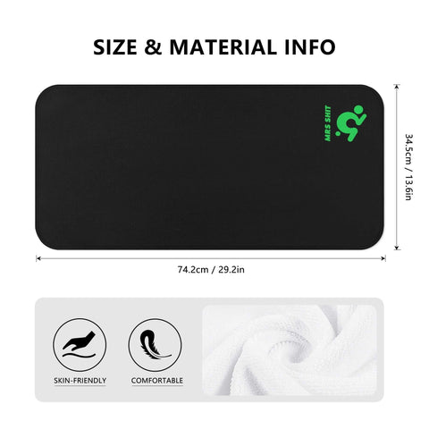 Mr.Shit Gym Towel - Black - Mrs Shit - Green Logo All Towels 26 $