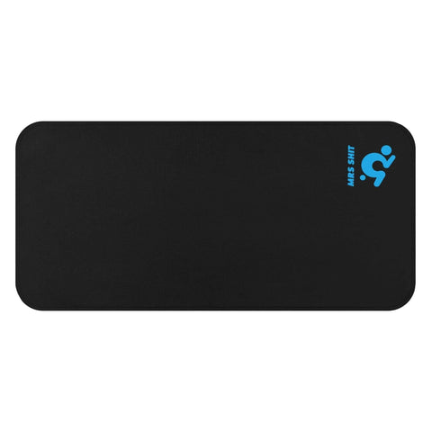 Mr.Shit Gym Towel - Black - Mrs Shit - Light Blue Logo All Towels 26 $