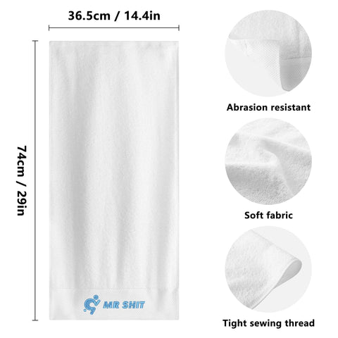 Mr.Shit Gym Towel - Embroidered - Mr Shit - Light Blue Logo All Towels 40 $