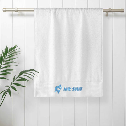 Mr.Shit Gym Towel - Embroidered - Mr Shit - Light Blue Logo All Towels 40 $
