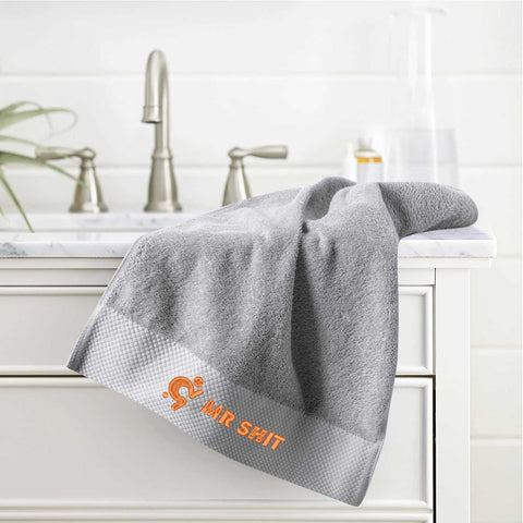 Gym Towel - Embroidered - Mr Shit - Orange Logo - Mr.Shit