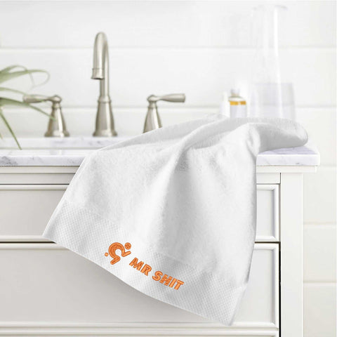 Gym Towel - Embroidered - Mr Shit - Orange Logo - Mr.Shit