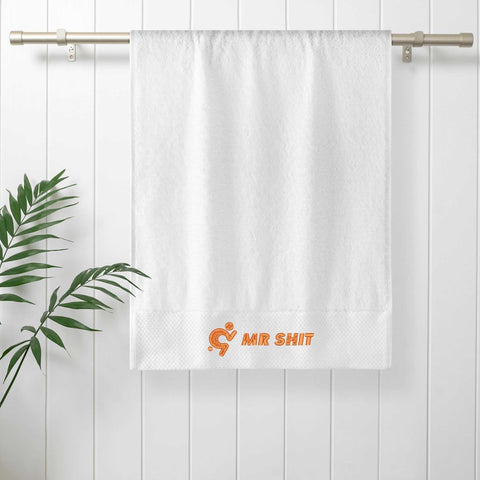 Gym Towel - Embroidered - Mr Shit - Orange Logo - Mr.Shit