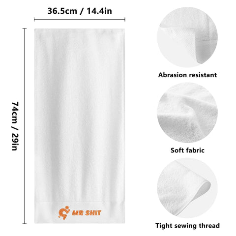 Gym Towel - Embroidered - Mr Shit - Orange Logo - Mr.Shit
