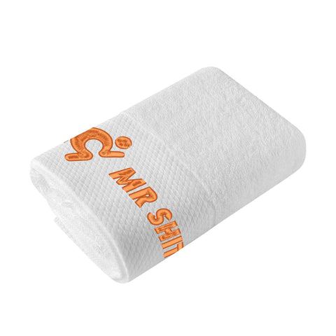 Gym Towel - Embroidered - Mr Shit - Orange Logo - Mr.Shit