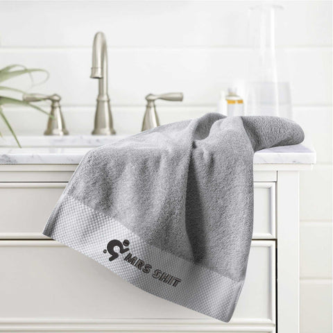 Mr.Shit Gym Towel - Embroidered - Mrs Shit - Black Logo All Towels 40 $