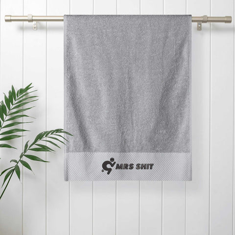 Mr.Shit Gym Towel - Embroidered - Mrs Shit - Black Logo All Towels 40 $