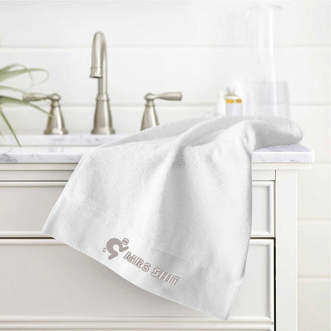 Mr.Shit Gym Towel - Embroidered - Mrs Shit - Grey Logo All Towels 40 $