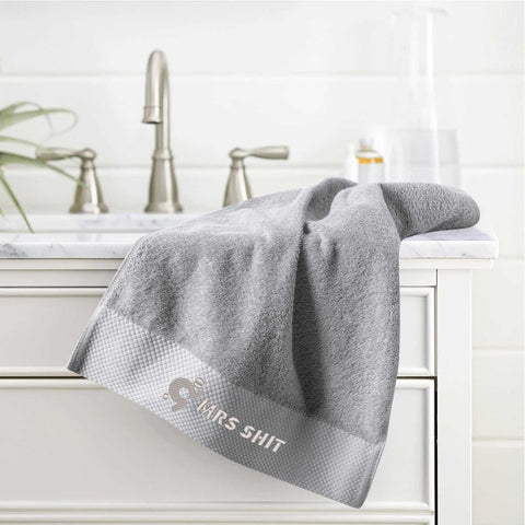 Mr.Shit Gym Towel - Embroidered - Mrs Shit - Grey Logo All Towels 40 $