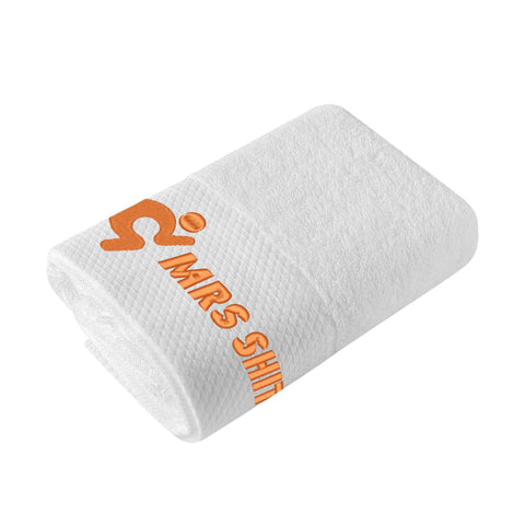 Gym Towel - Embroidered - Mrs Shit - Orange Logo - Mr.Shit